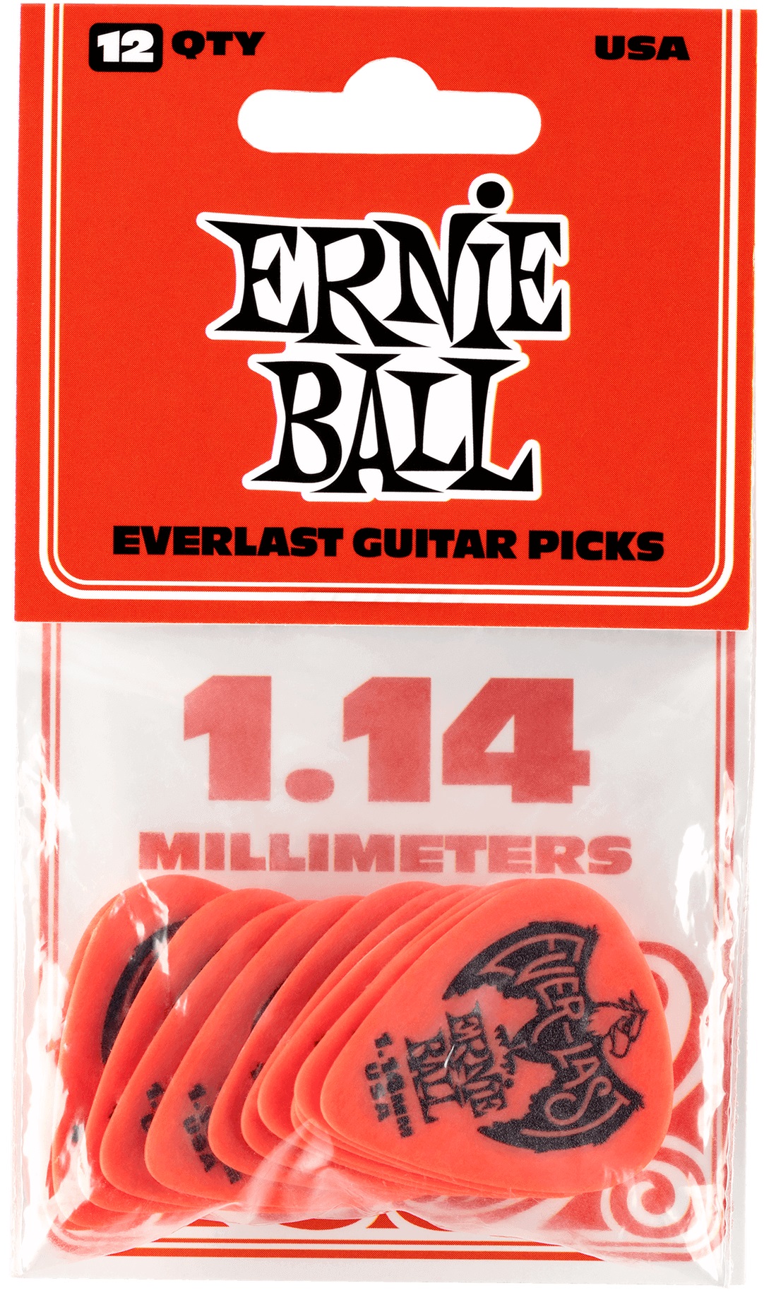 Ernie Ball Everlast Picks 1.14 Red
