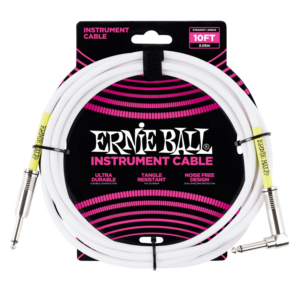 Ernie Ball 10' Classic Cable White