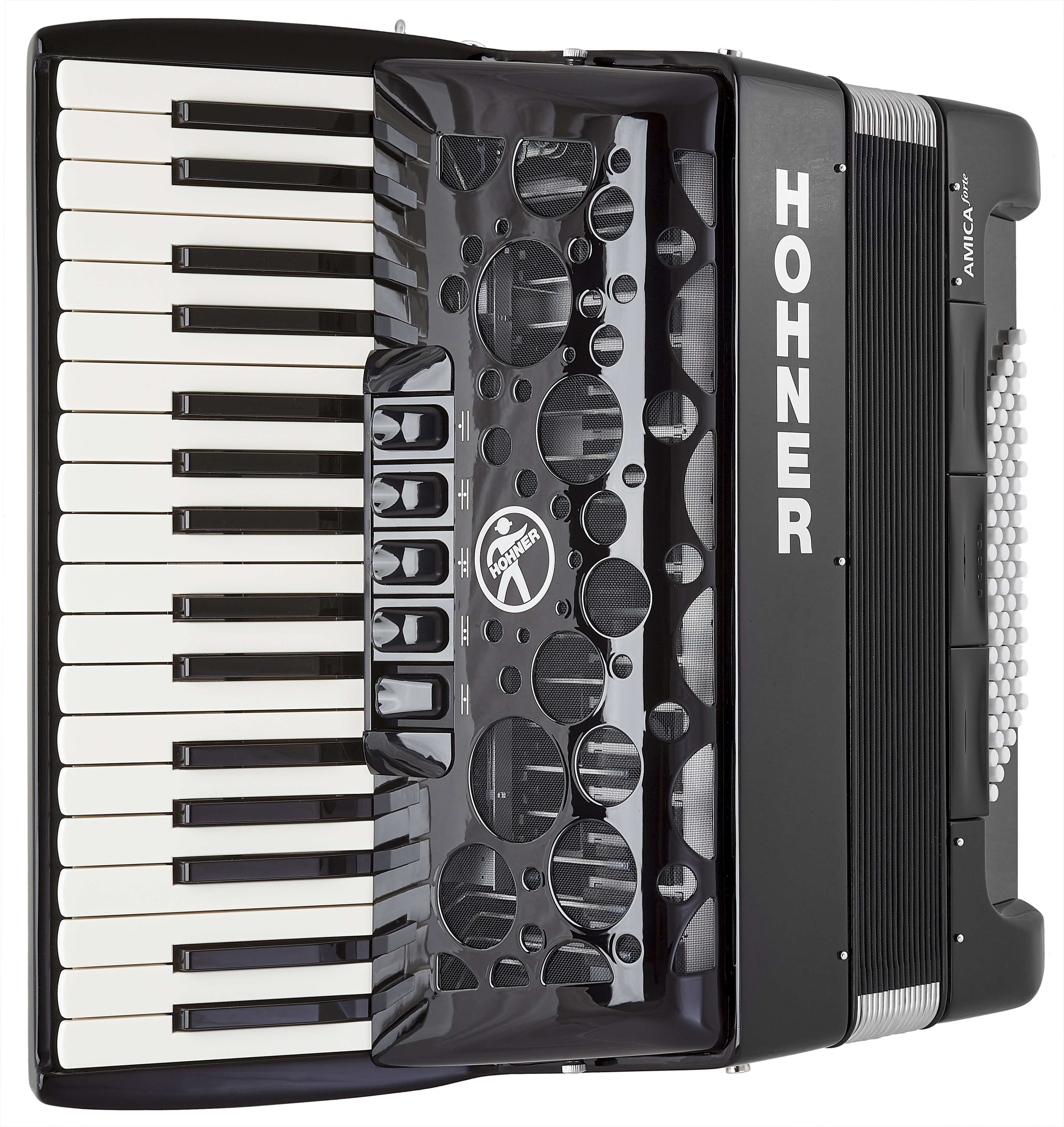 Hohner Amica Forte III 72 Black Silent Key