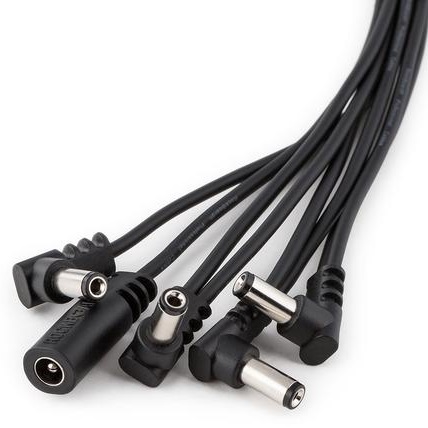 Rockboard Flat Daisy Chain Cable – 8 Outputs, Angled