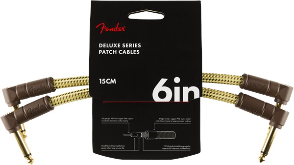 E-shop Fender Deluxe Series 6'' Patch Cable Tweed 2-Pack