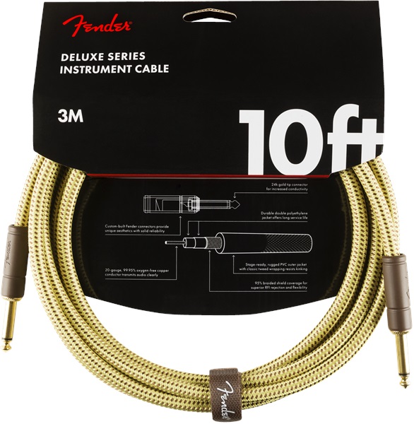 E-shop Fender Deluxe Series 10' Instrument Cable Tweed