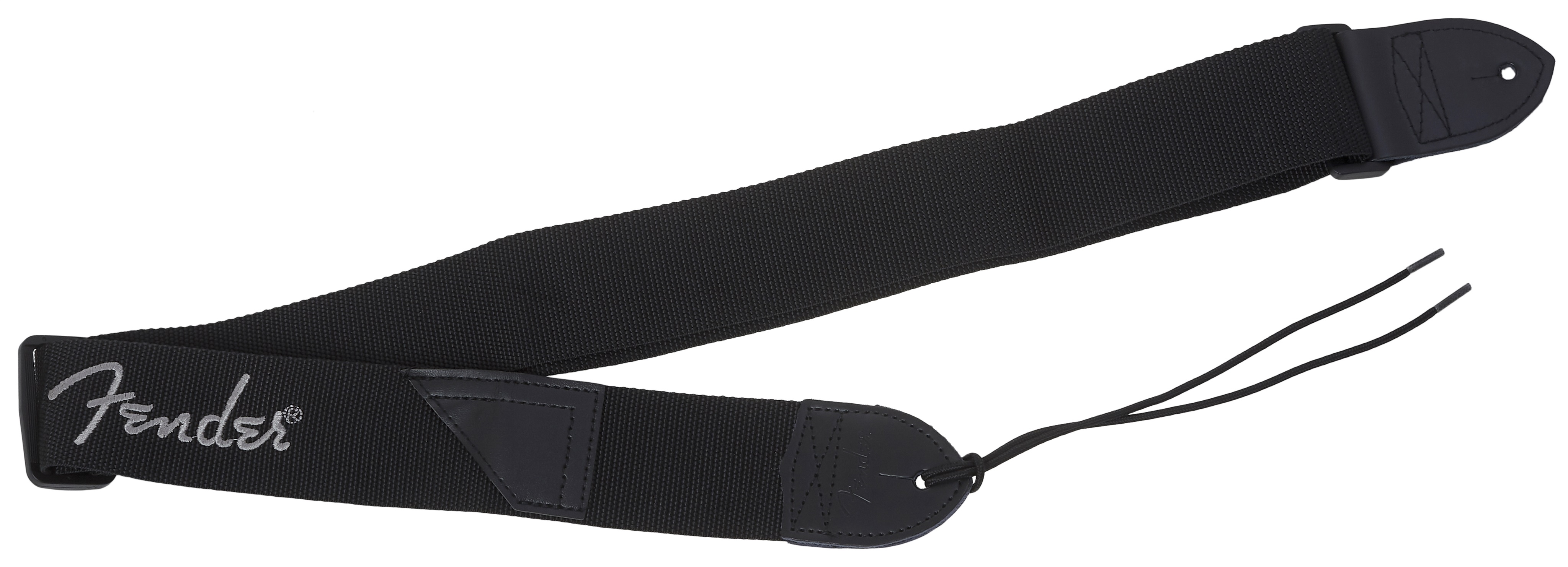 Fender 2″ Black Poly Strap with Grey Logo