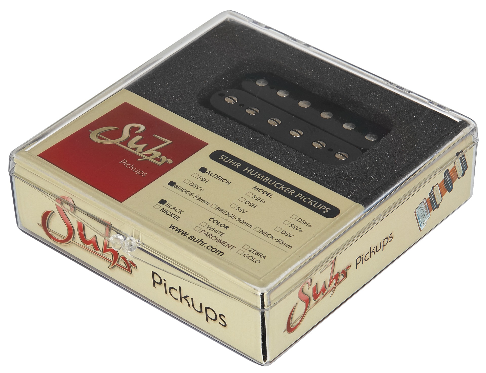 Suhr Aldrich, Hot Humbucker Pickup, Bridge, 53mm, Black