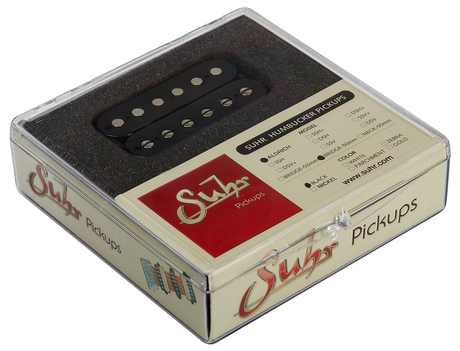 Suhr Aldrich, Hot Humbucker Pickup, Bridge, 50mm, Black
