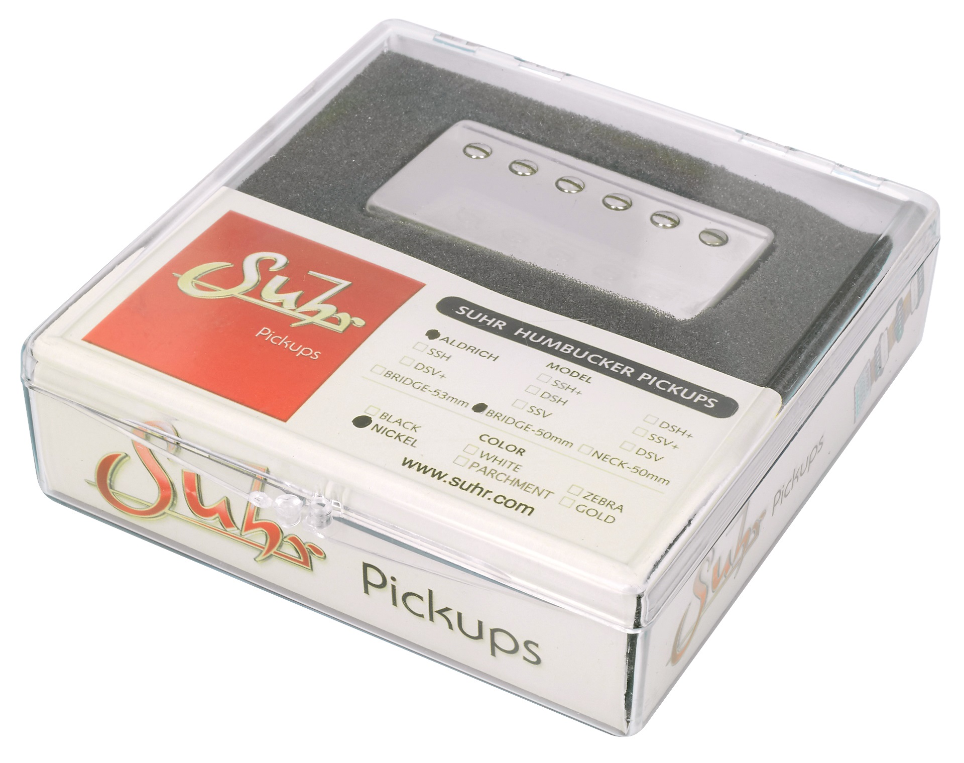 Suhr Aldrich, Hot Humbucker Pickup, Bridge, 50mm, Nickel Chrome