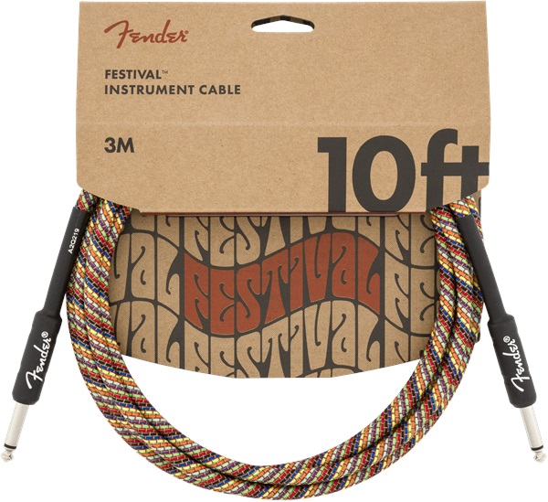 E-shop Fender Festival Instrument Cable 10' Rainbow