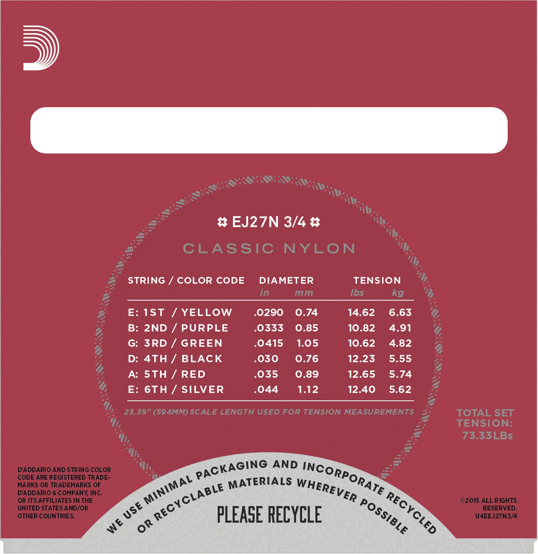 D'Addario EJ27N 3/4 – Obrázok 3