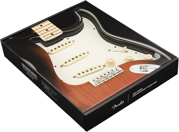 Fender Pre-Wired Pickguard, Strat SSS TX SPC WBW