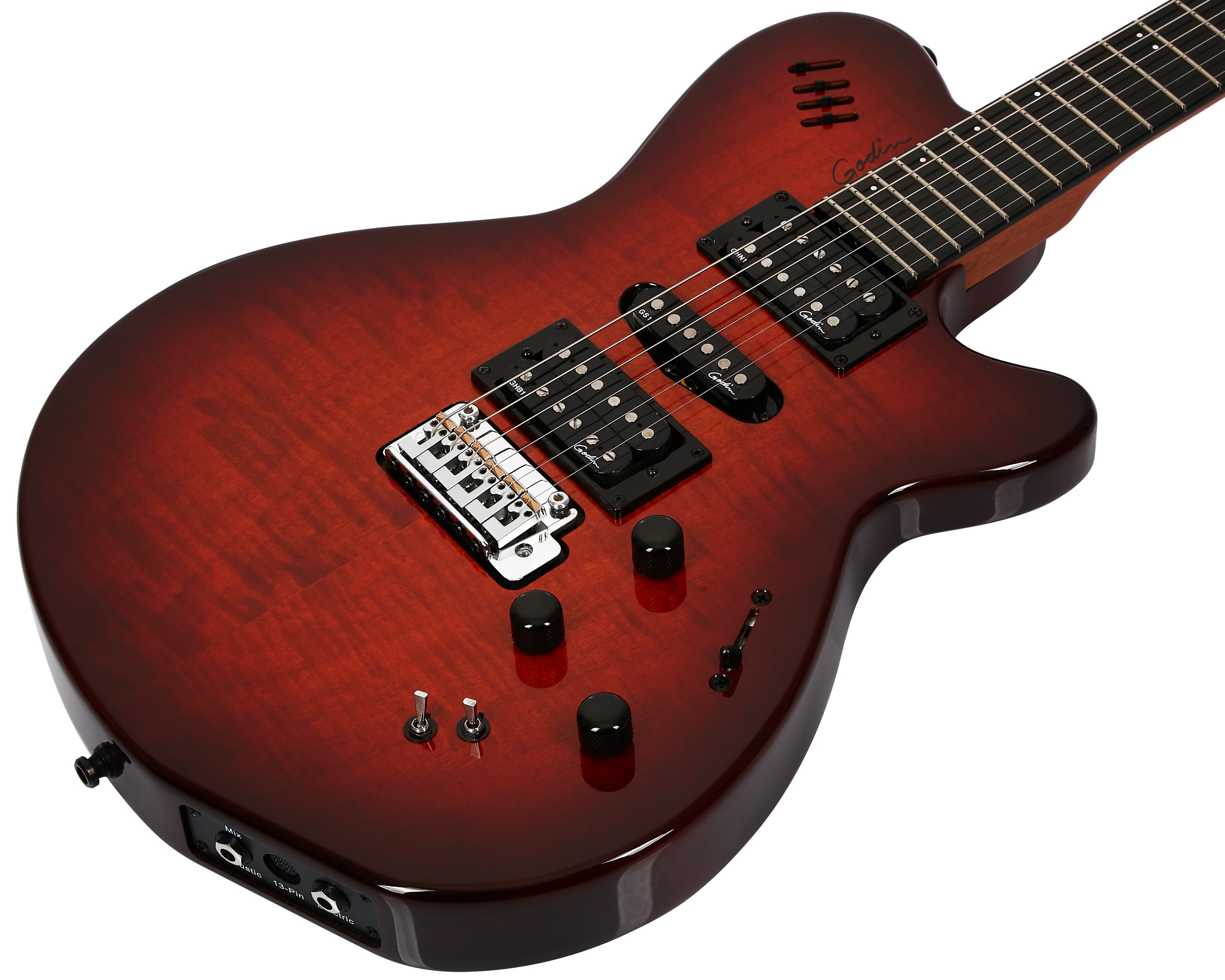 Godin xtSA Light Burst Flame
