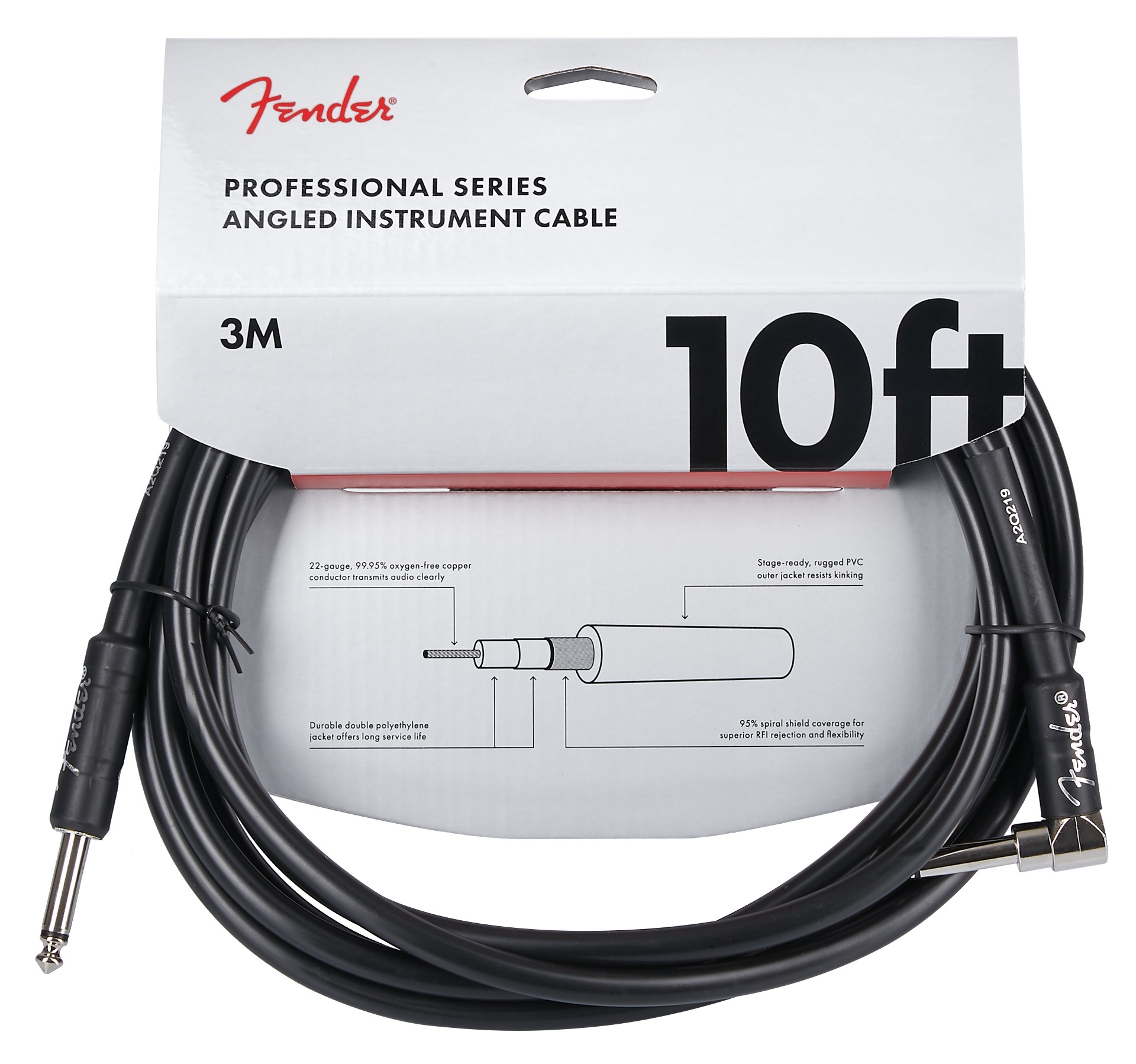 E-shop Fender Professional Series 10' Instrument Cable Angled