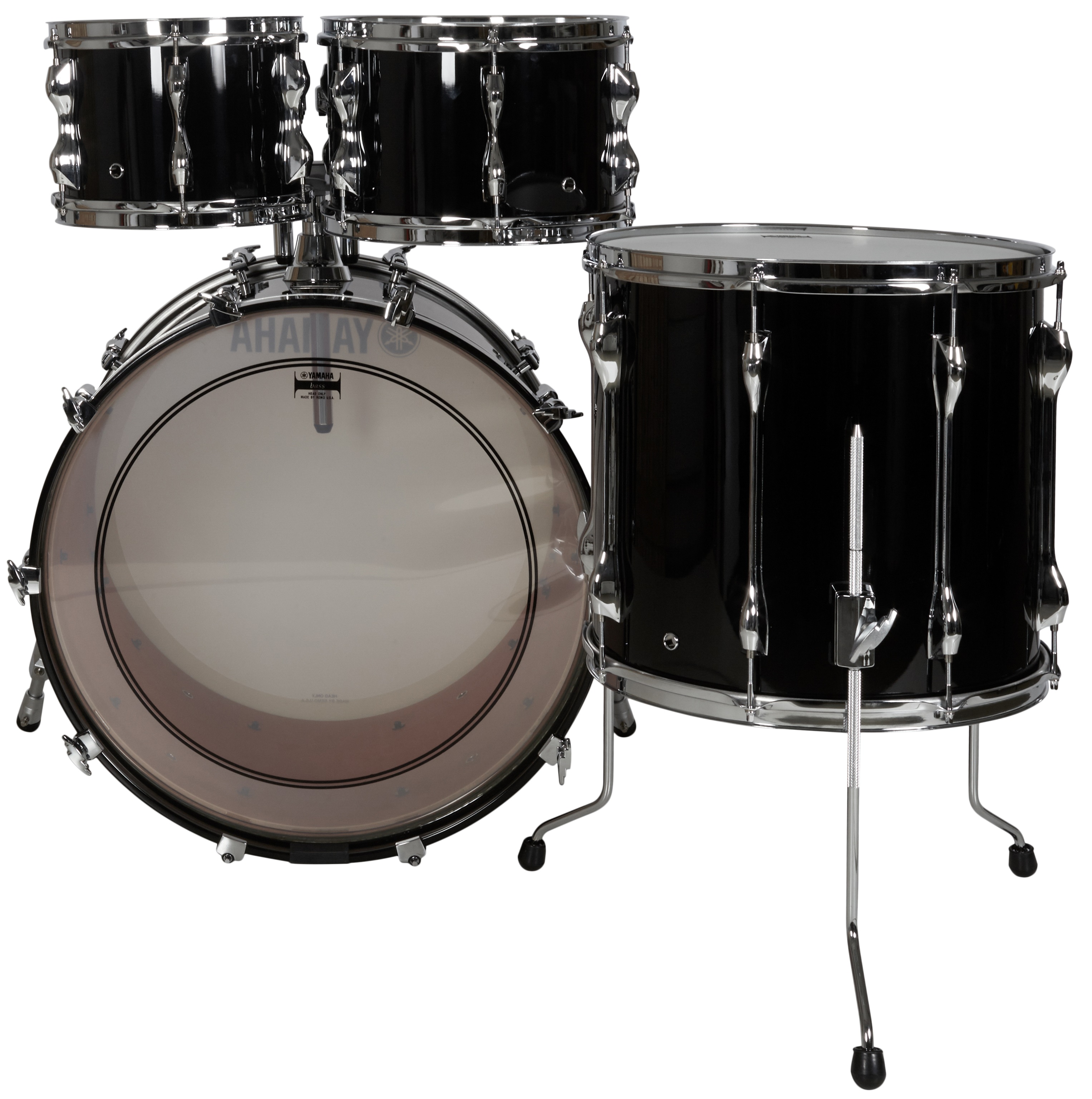 Yamaha Recording Custom Solid Black Fusion Set