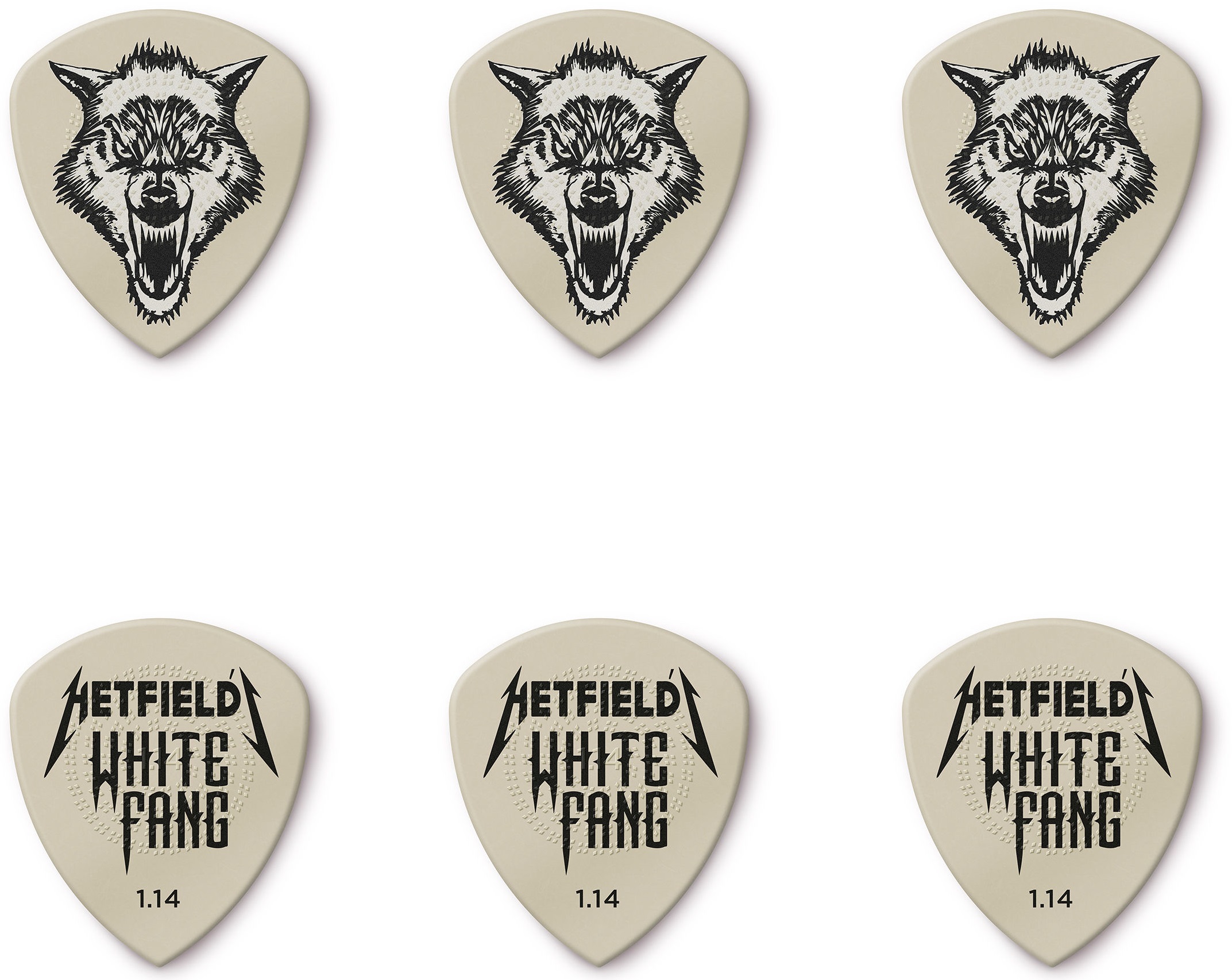 Dunlop White Fang Pick Tin 1.14