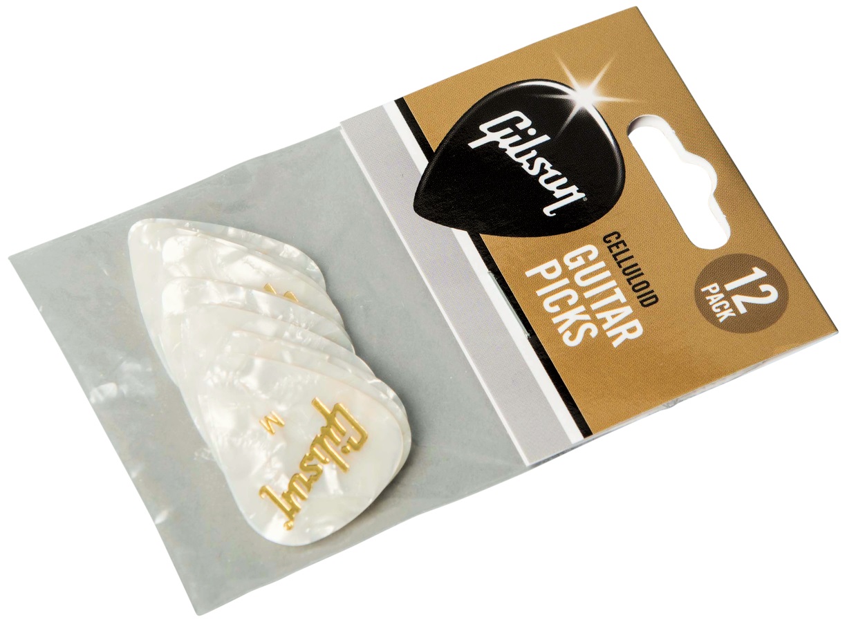 Gibson Pearloid Guitar Picks White Medium