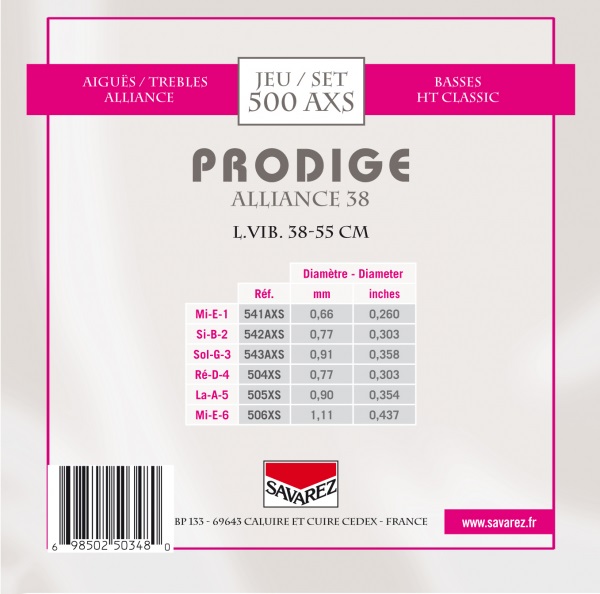 Savarez 500AXS Prodige Alliance 38