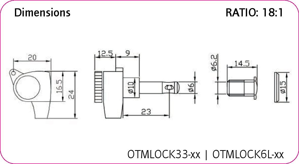 Ortega OTMLOCK6L-CR