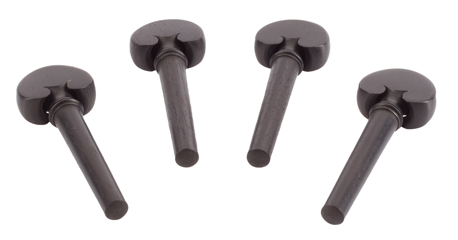 Dowina Violin Pegs Ebony Set Heart 4/4