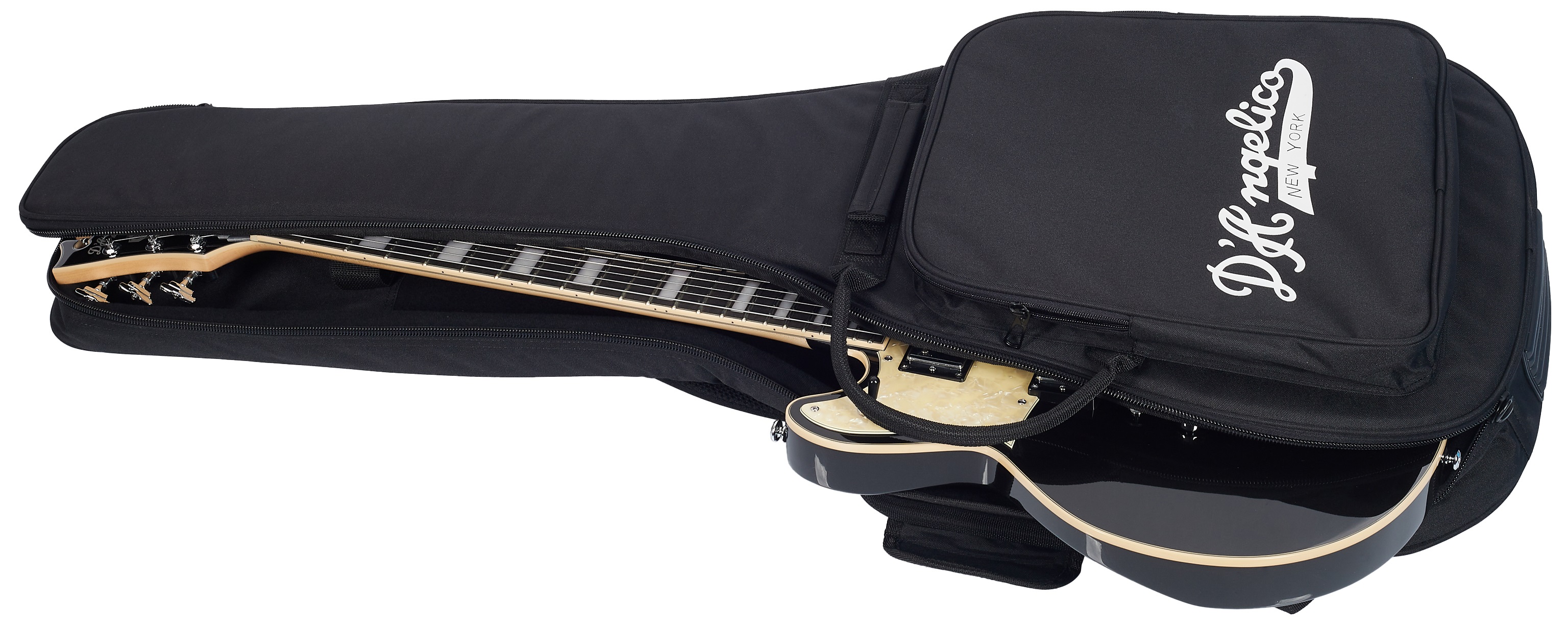 D'Angelico Double Cutaway Solid Body Black Flake