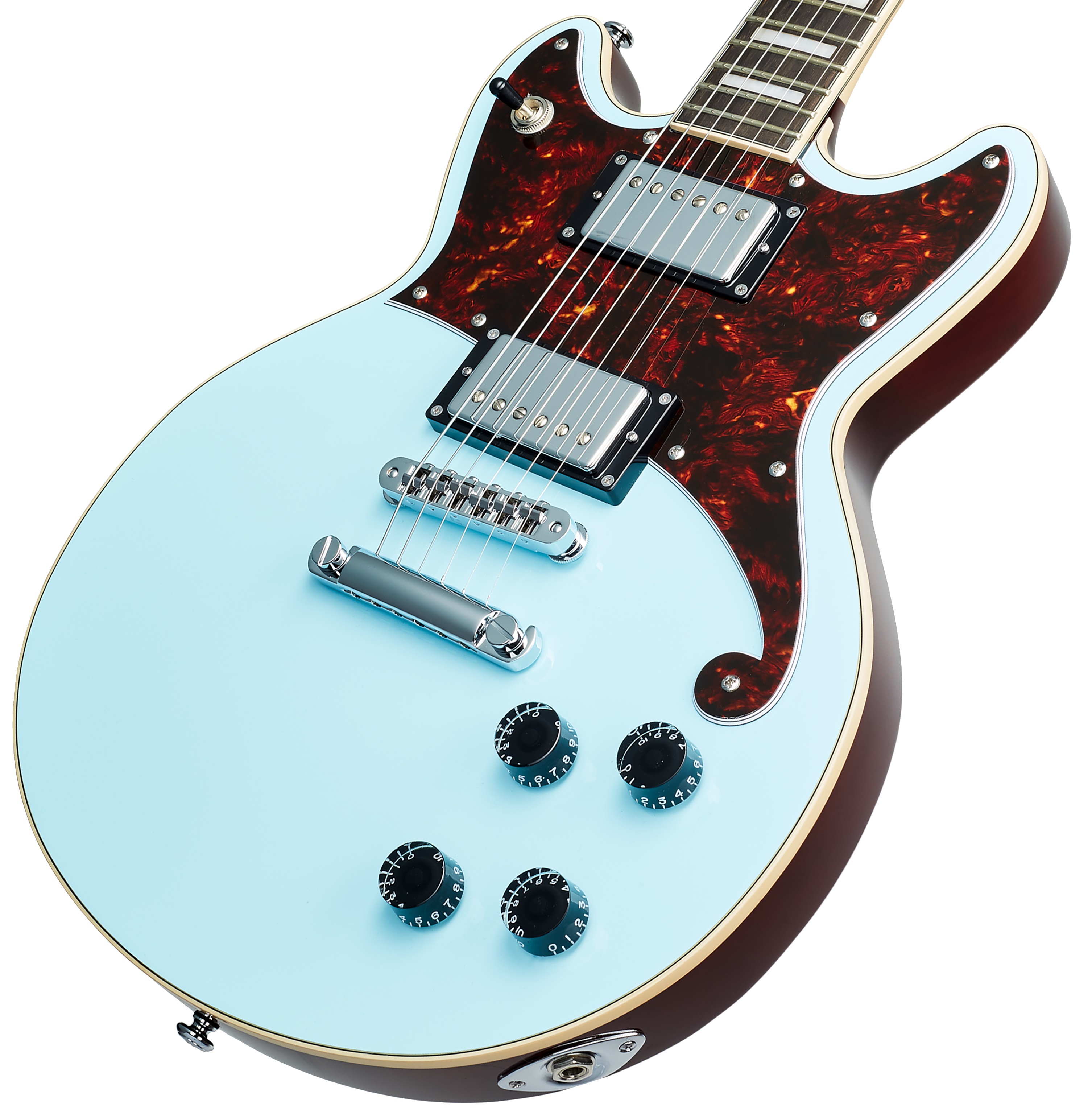 D'Angelico Double Cutaway Solid Body Sky Blue