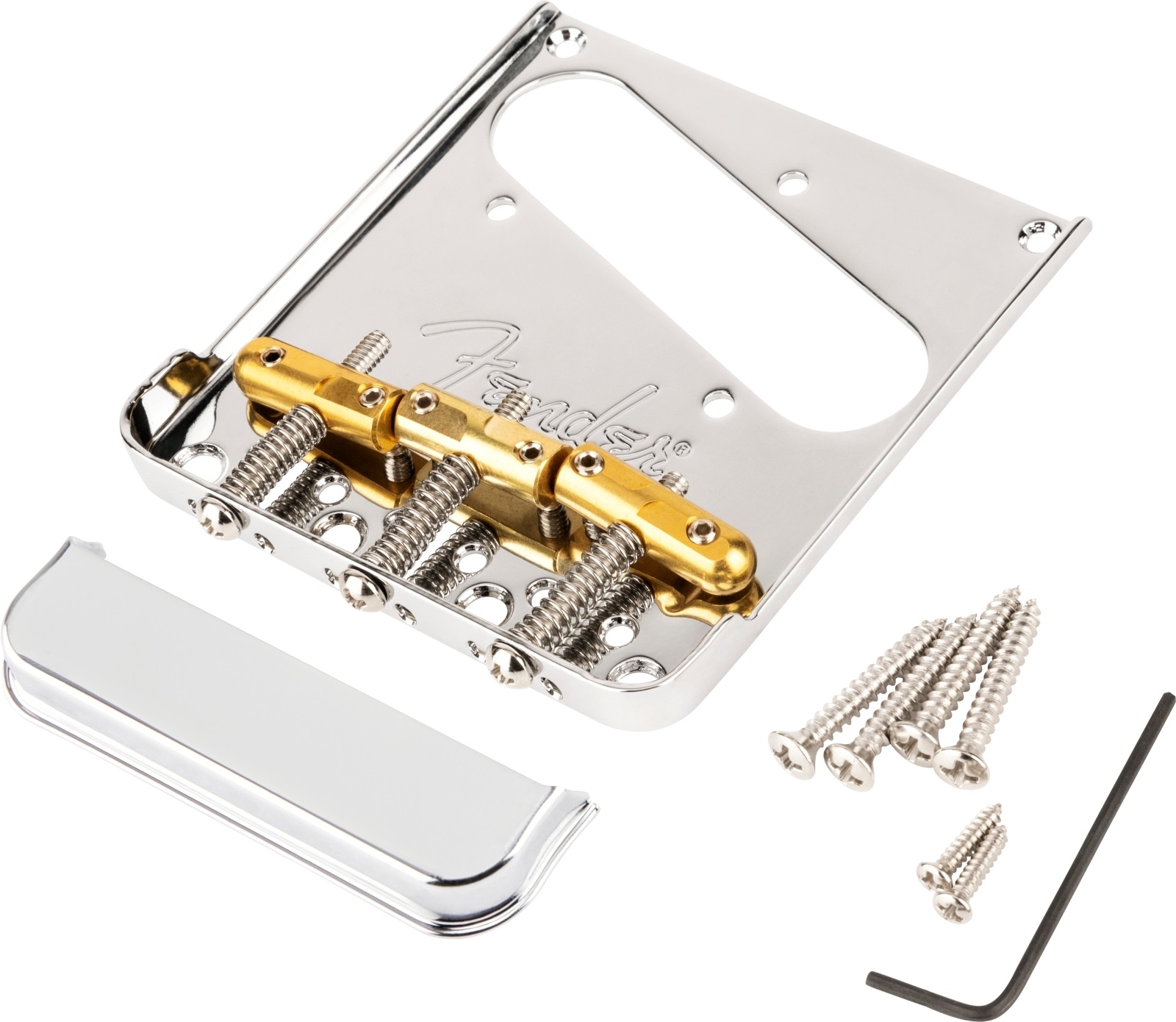 Fender 3-Saddle Top-Load/String-Through Tele Bridge with Compensated B