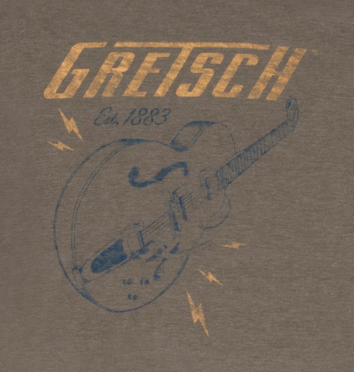 Gretsch Lightning Bolt T-Shirt Brown S