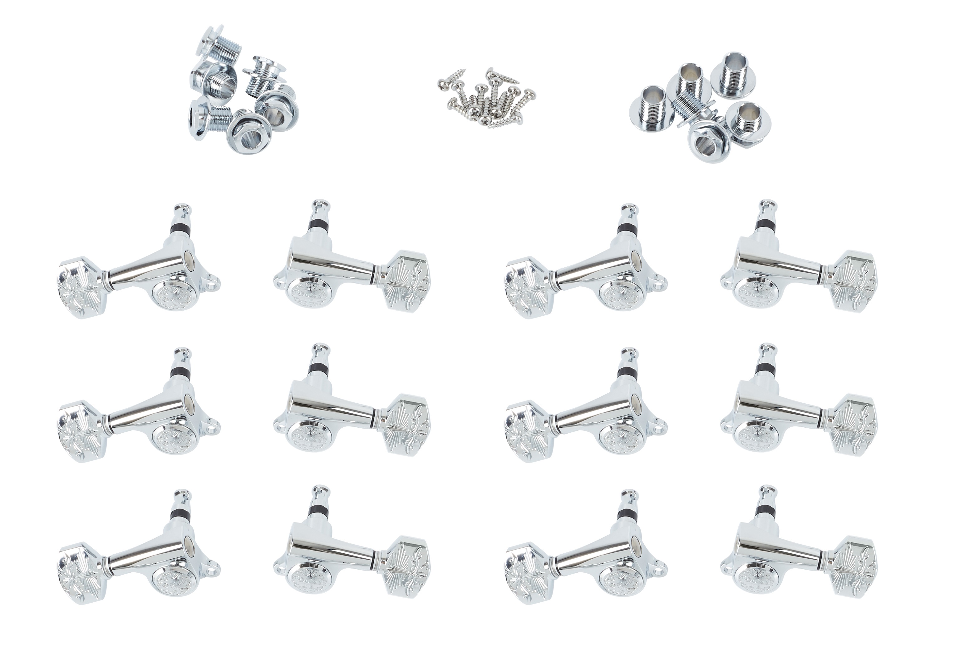 Gotoh Guitar Tuners 1:18 12-String, Polished Chrome