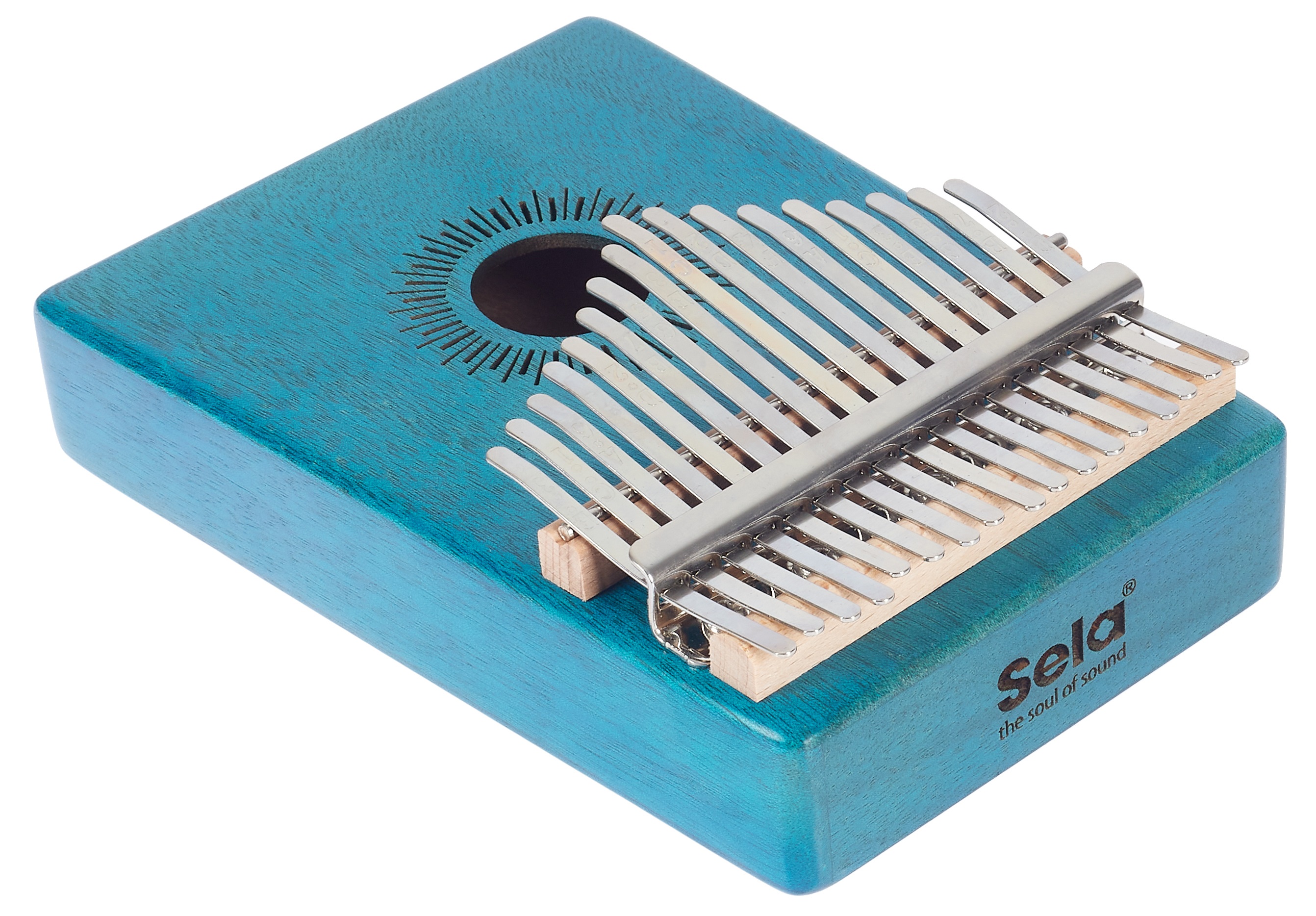 Sela Kalimba Mahogany 17 Blue – Obrázok 4