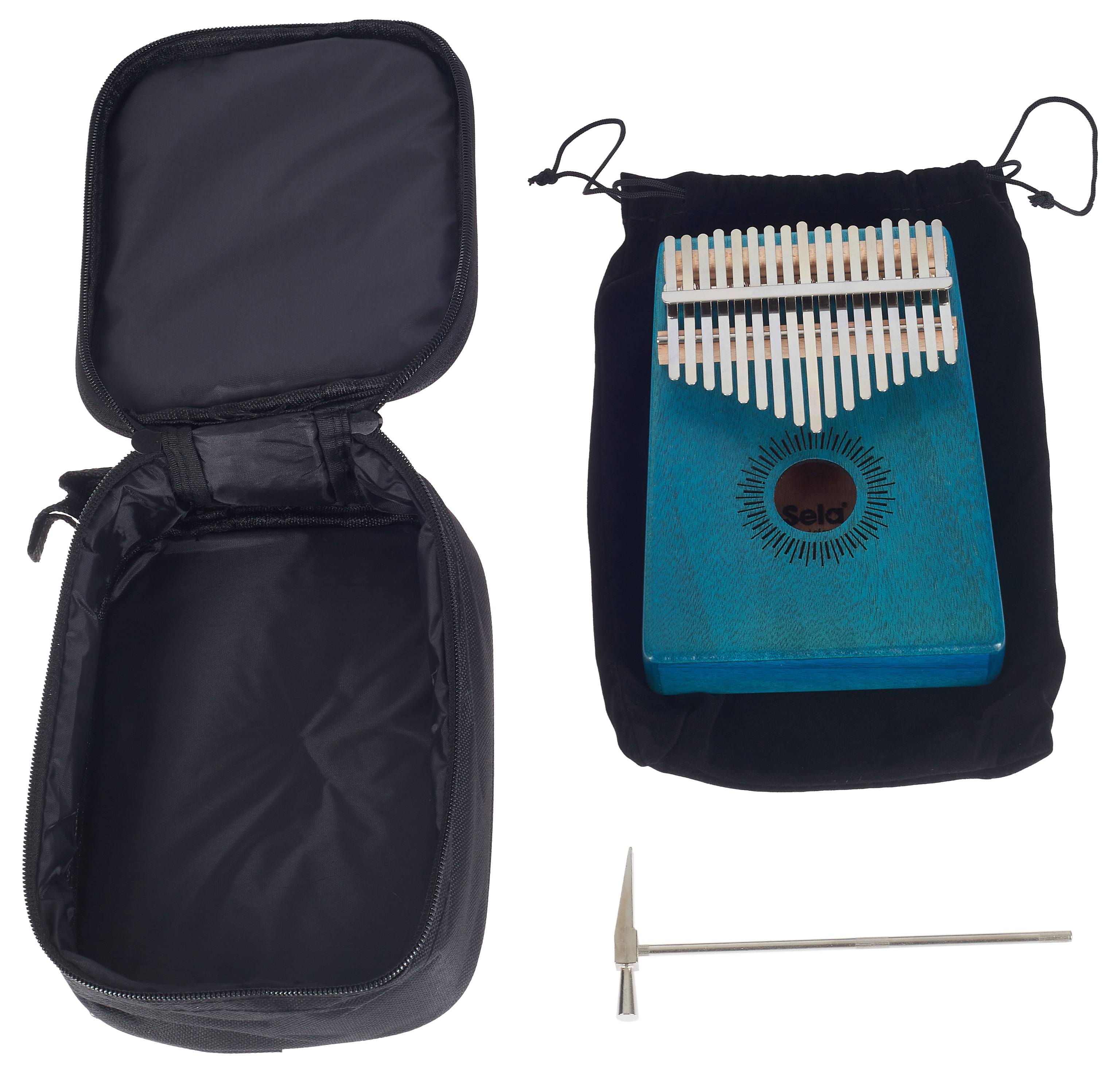 Sela Kalimba Mahogany 17 Blue – Obrázok 5