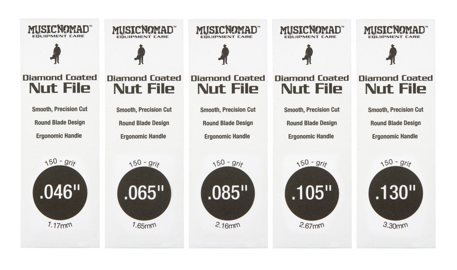 Music Nomad Bass Guitar Diamond Coated Nut File Set