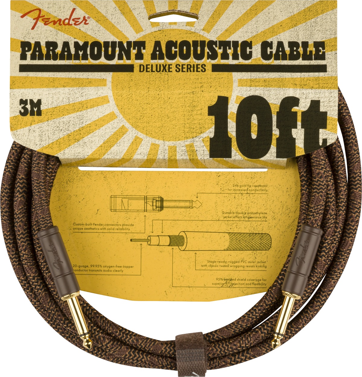 E-shop Fender Paramount Acoustic Instrument Cable 10'