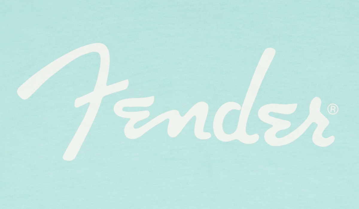 Fender Spaghetti Logo T-Shirt Daphne Blue - L