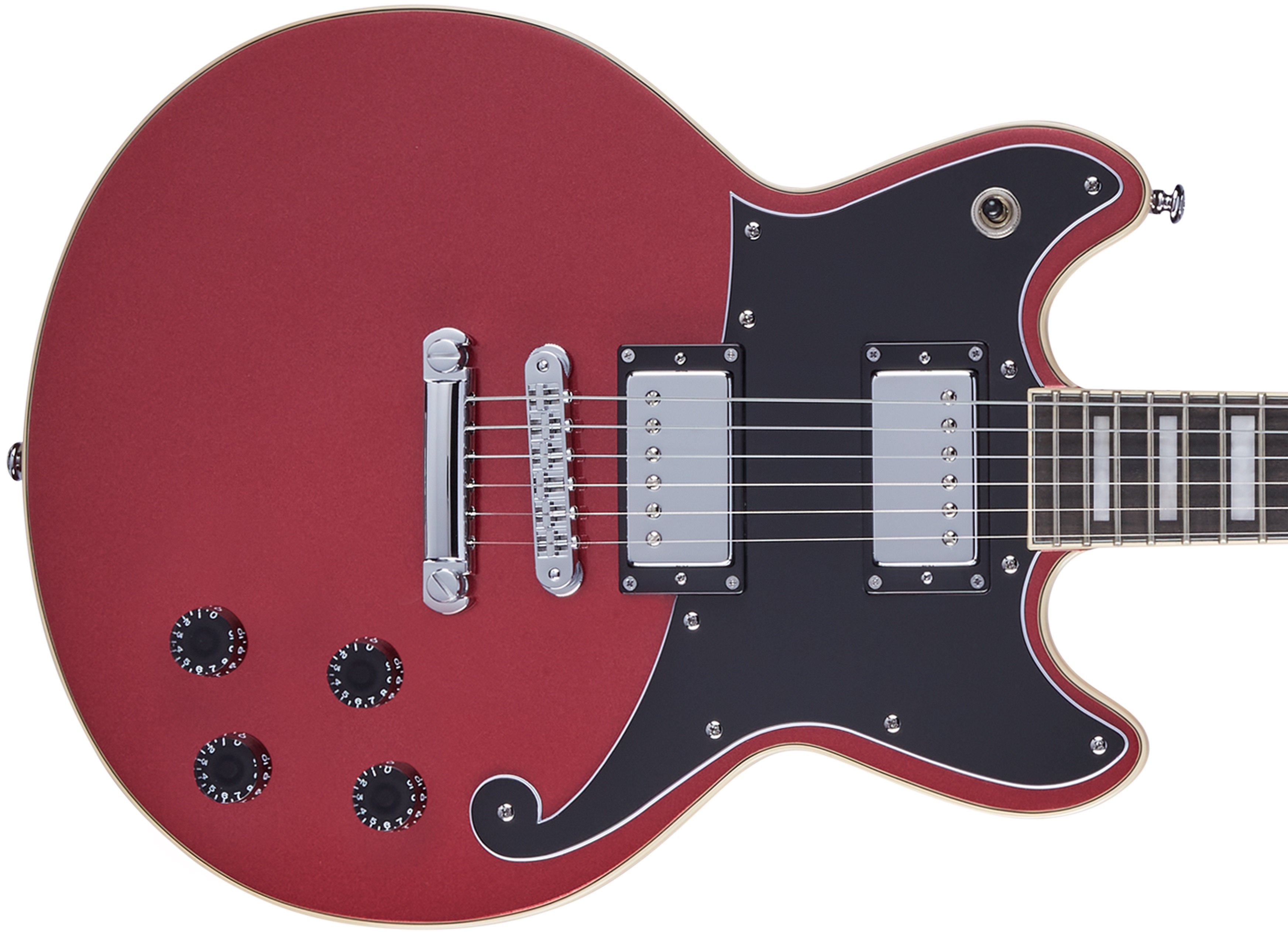 D'Angelico Double Cutaway Solid Body Oxblood