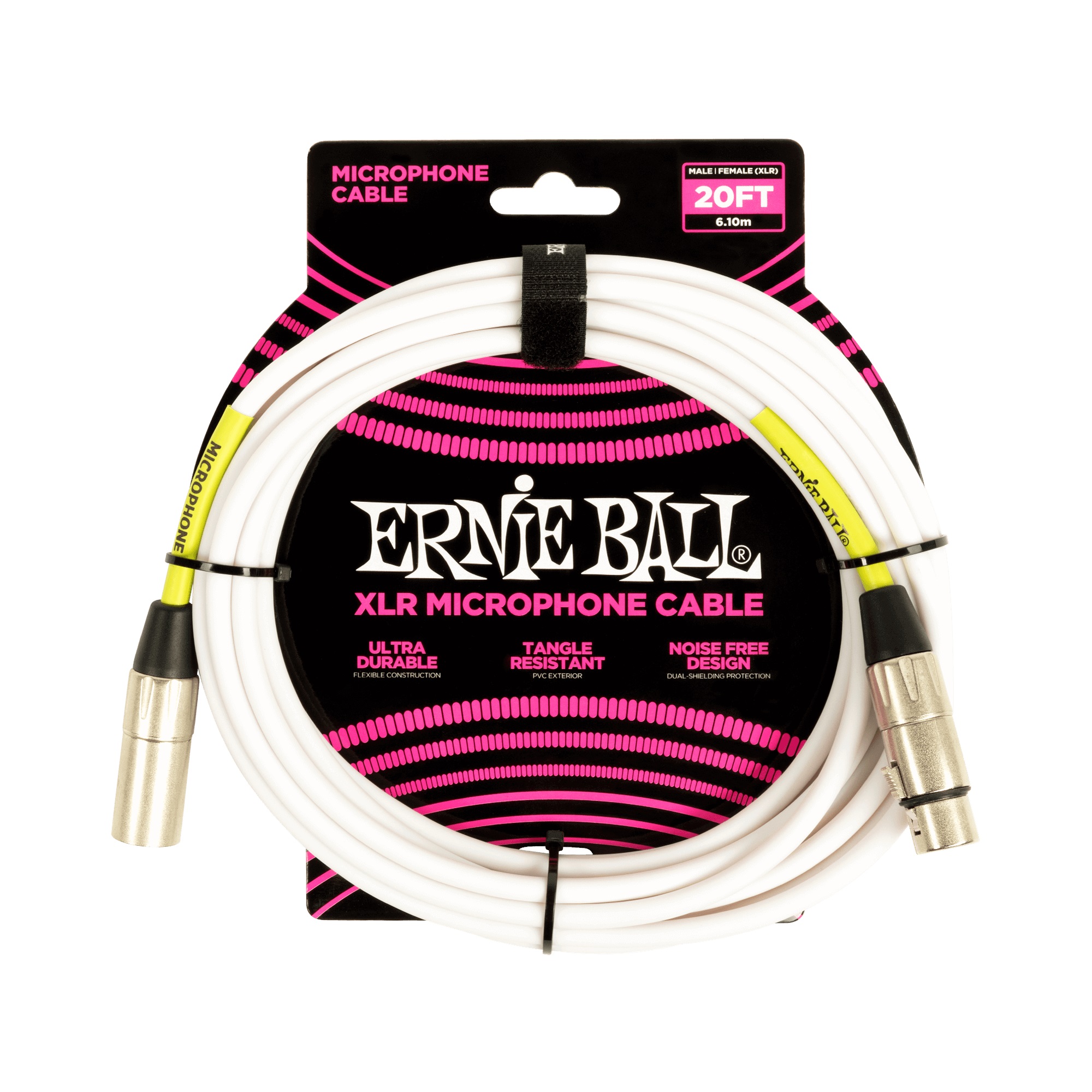 Ernie Ball 20' XLR Cable White