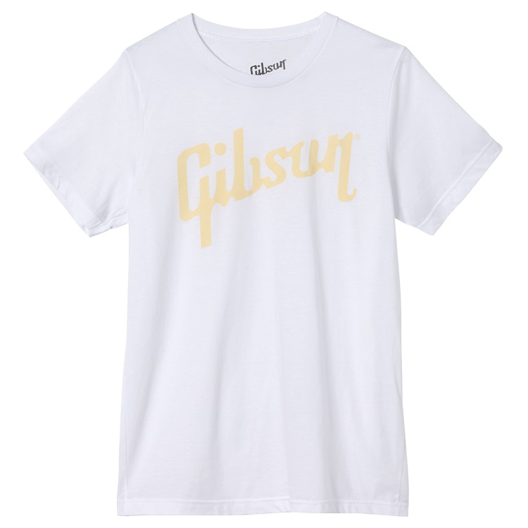 Gibson Distressed Logo Tee (White) M