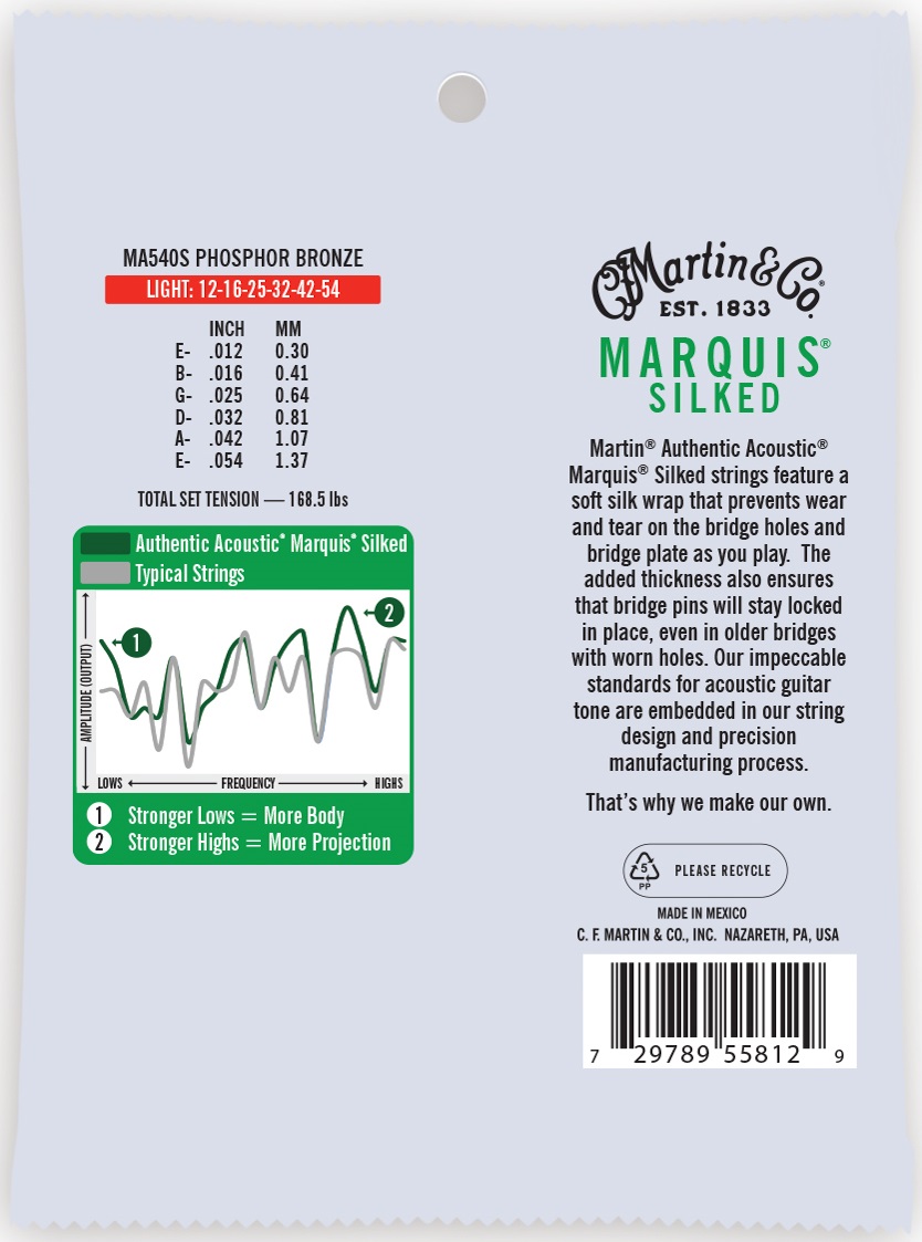 Martin Authentic Marquis 92/8 Phosphor Bronze Light