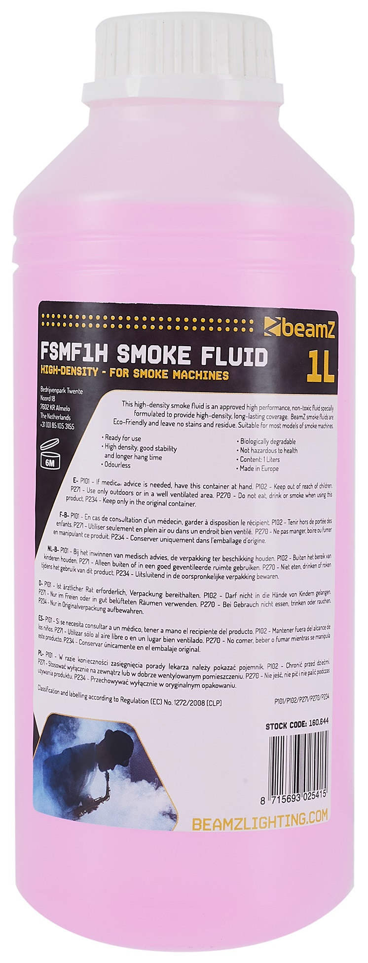 BeamZ FSMF1H Smoke Fluid 1L High-Density