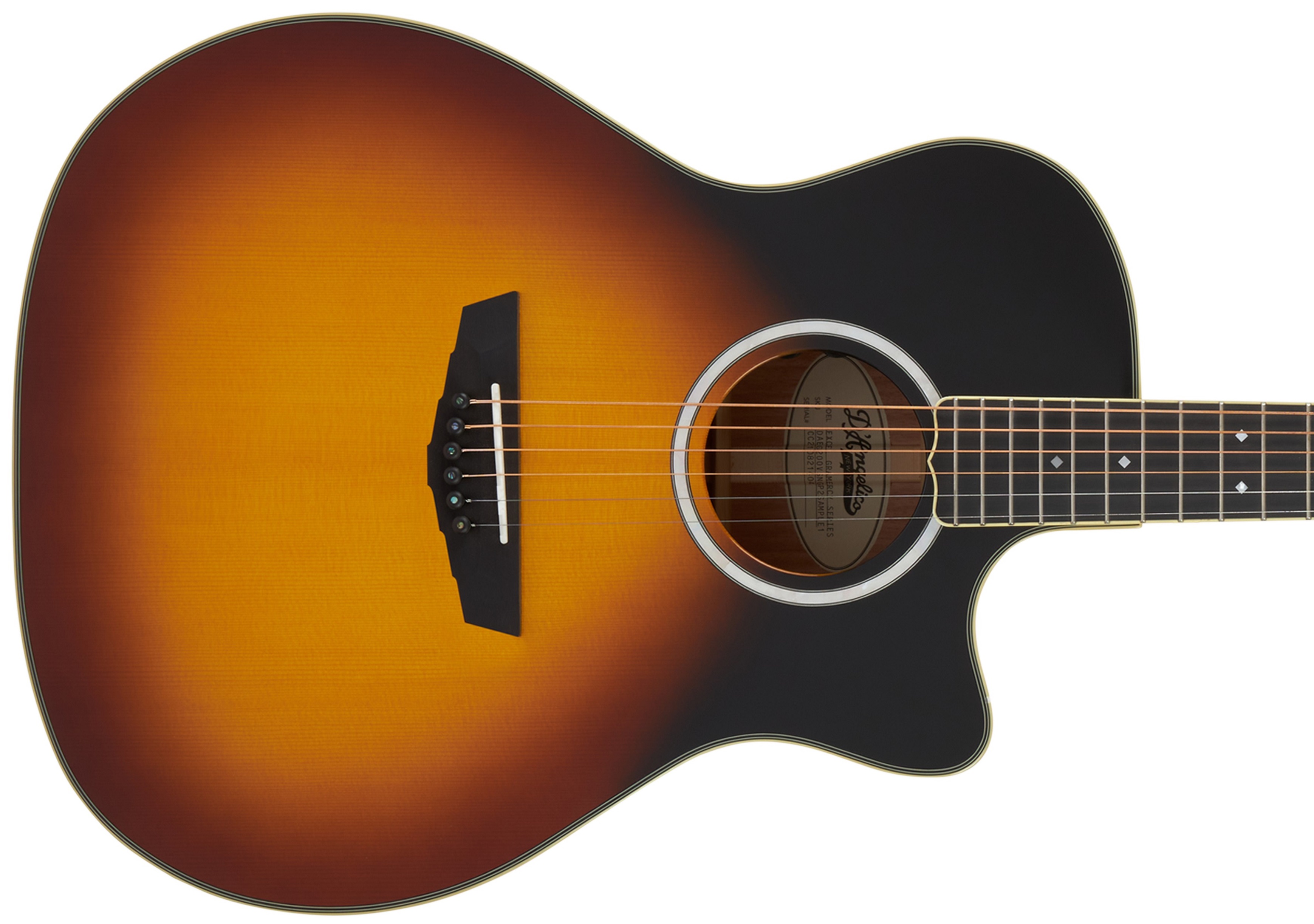 D'Angelico Gramercy Grand Auditorium CE Vintage Sunset
