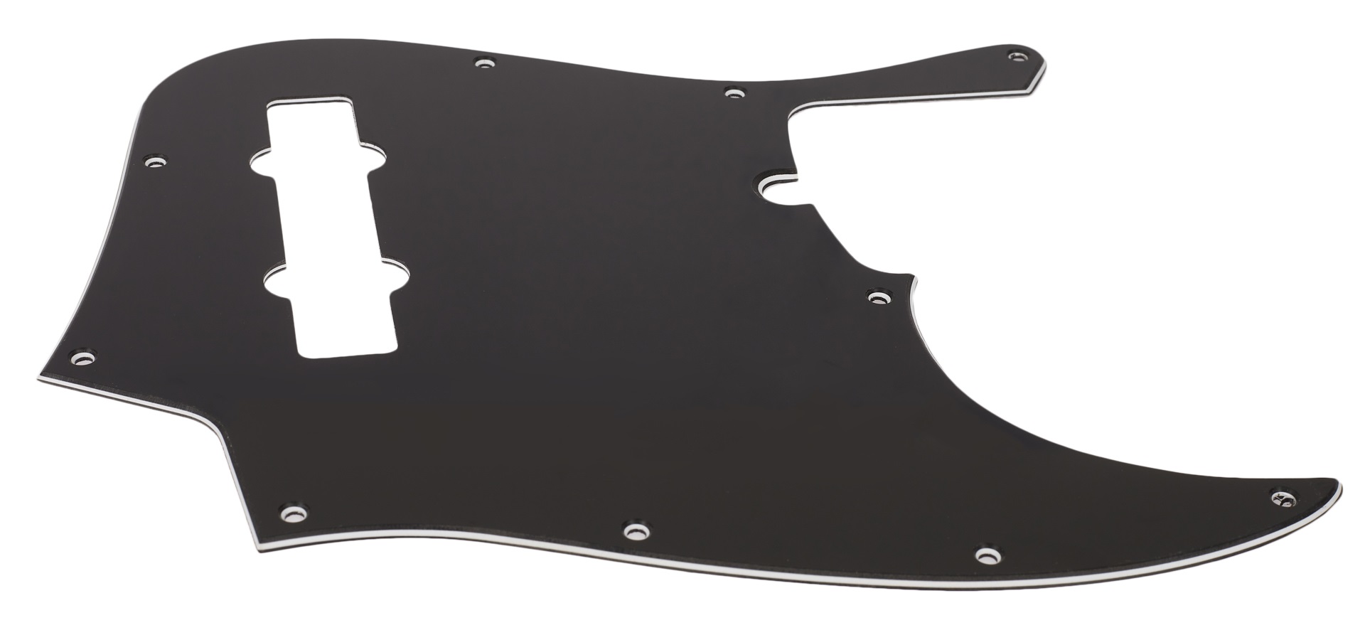 Fender Pickguard, 5-String Jazz Bass, 10-Hole Mount, Black, 3-Ply