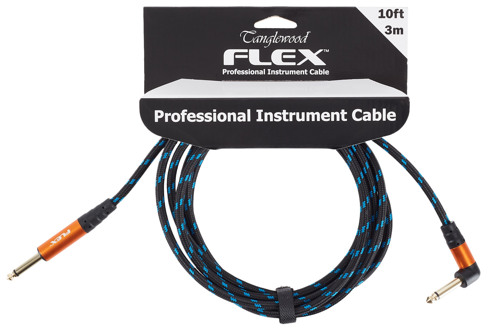 Tanglewood Flex Cable Blue/Black 3 m Angled