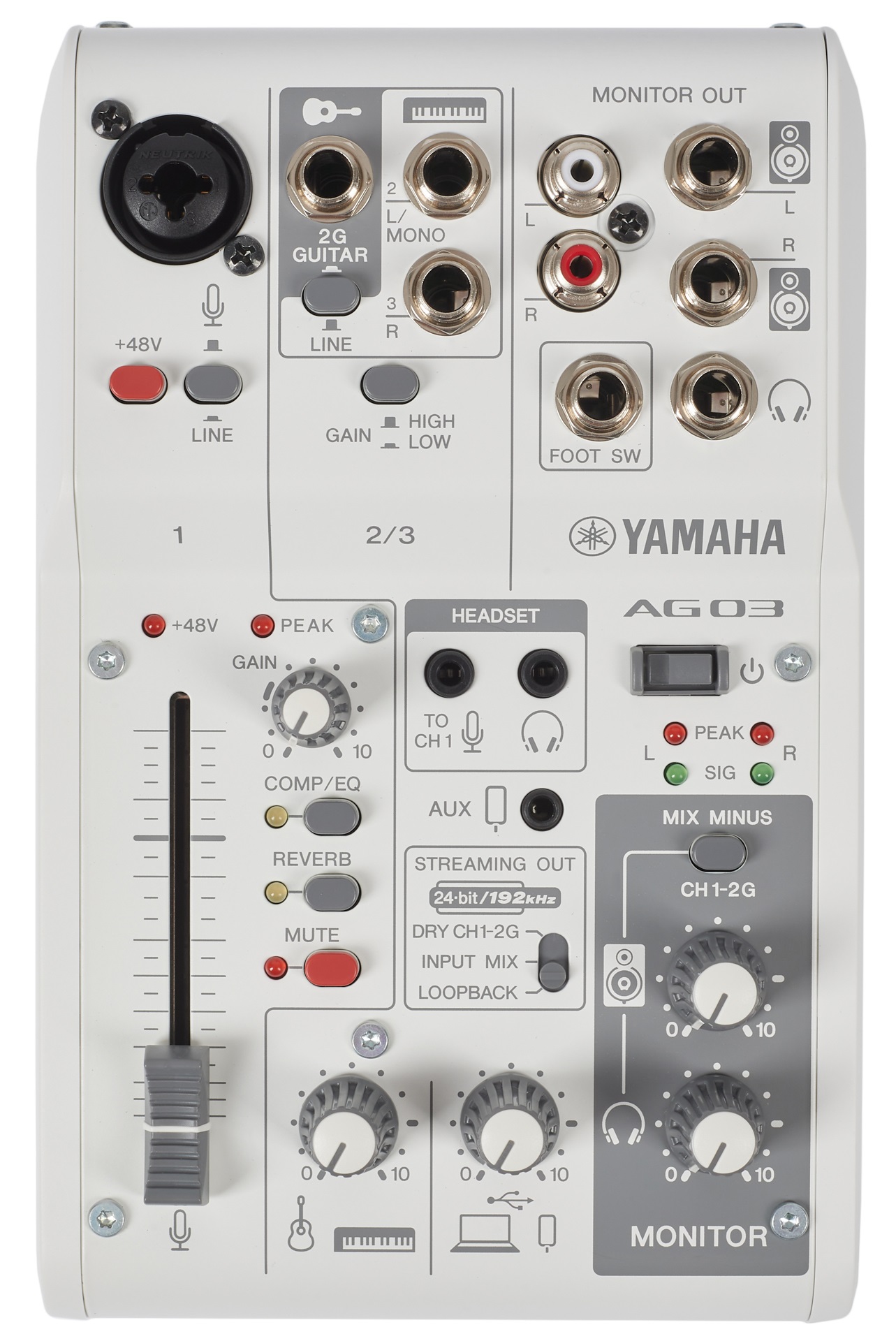 Yamaha AG03 MK2 WH LSPK