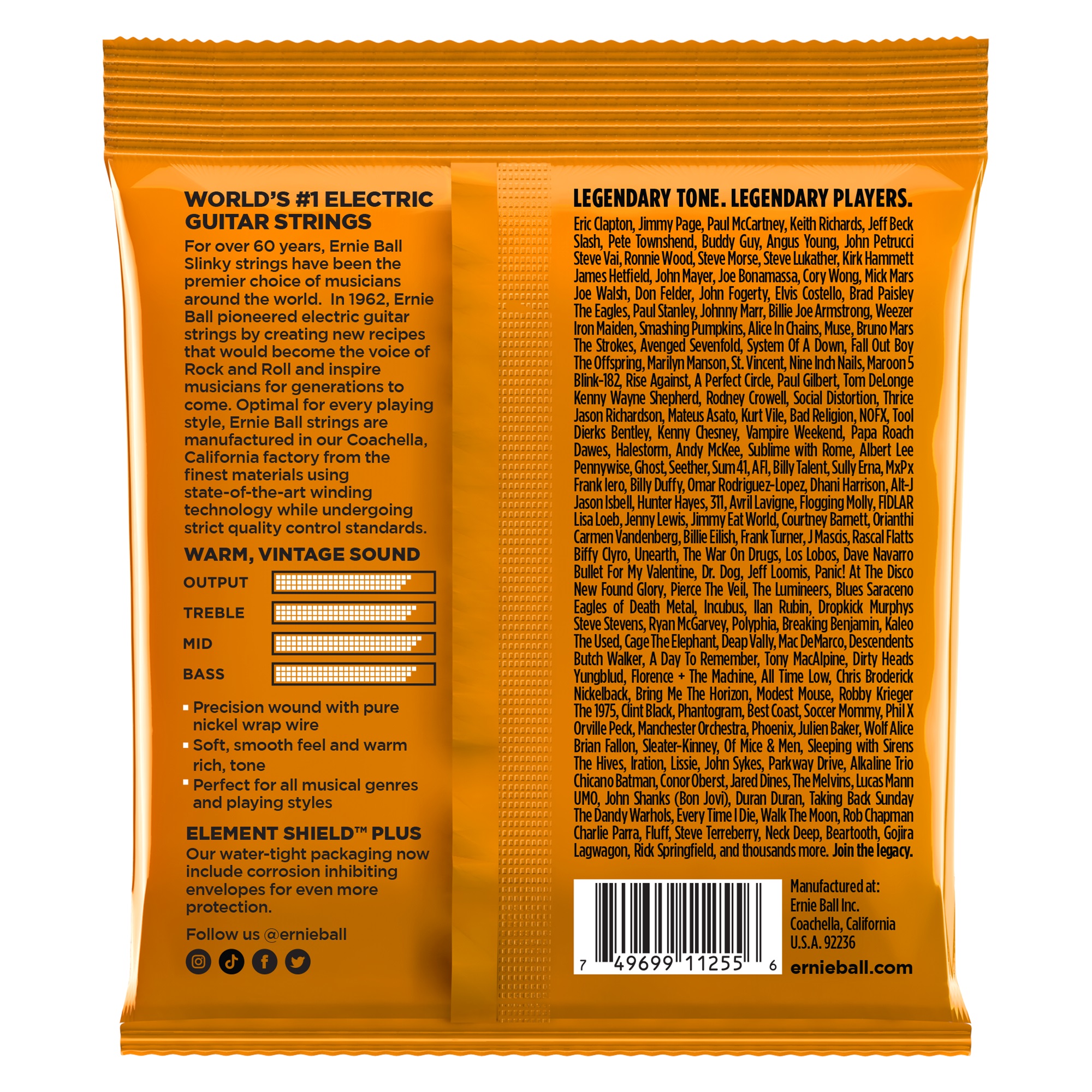 Ernie Ball 3252 Pure Nickel Hybrid Slinky 3-Pack