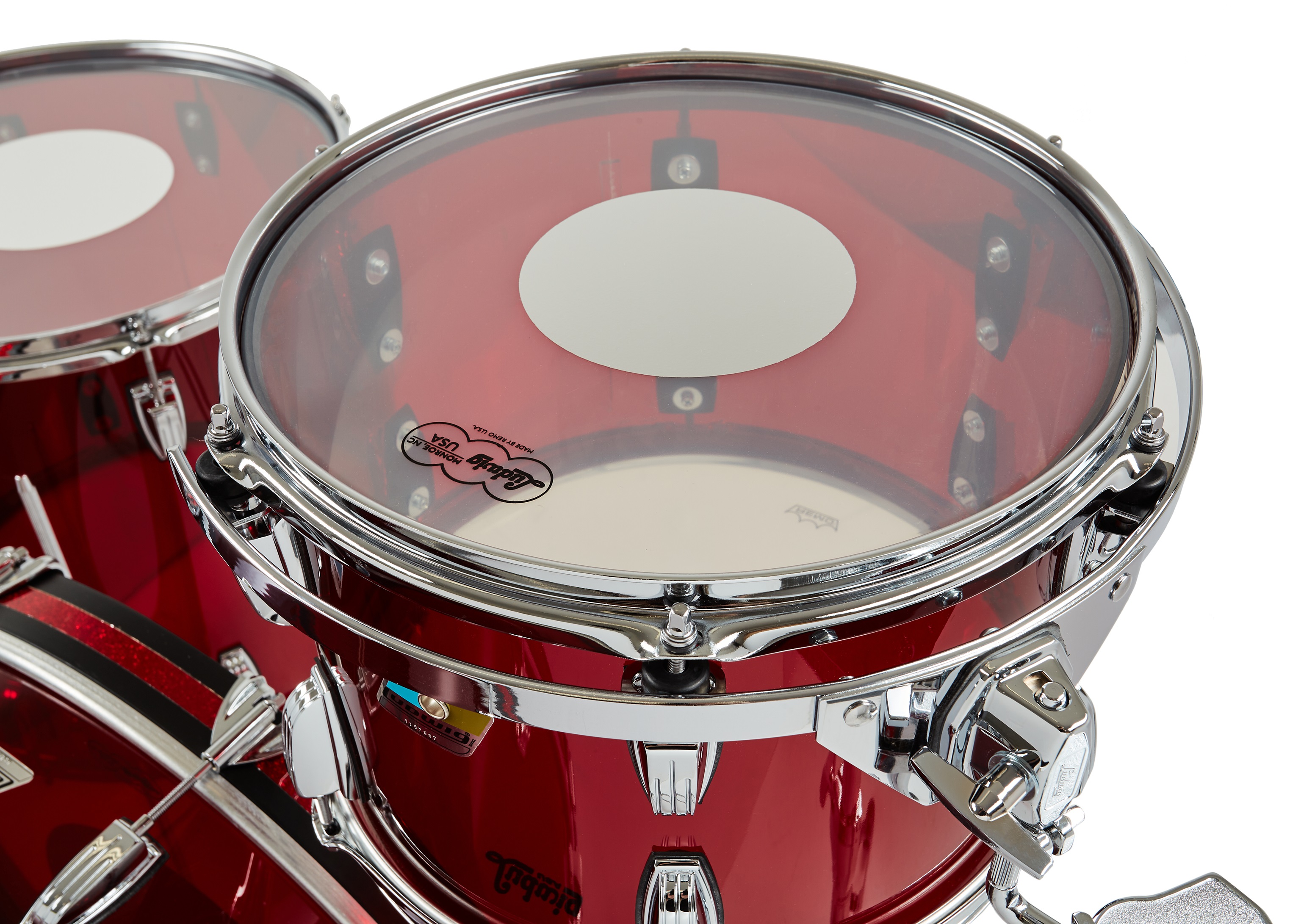 Ludwig Vistalite 50th Anniversary Probeat Red