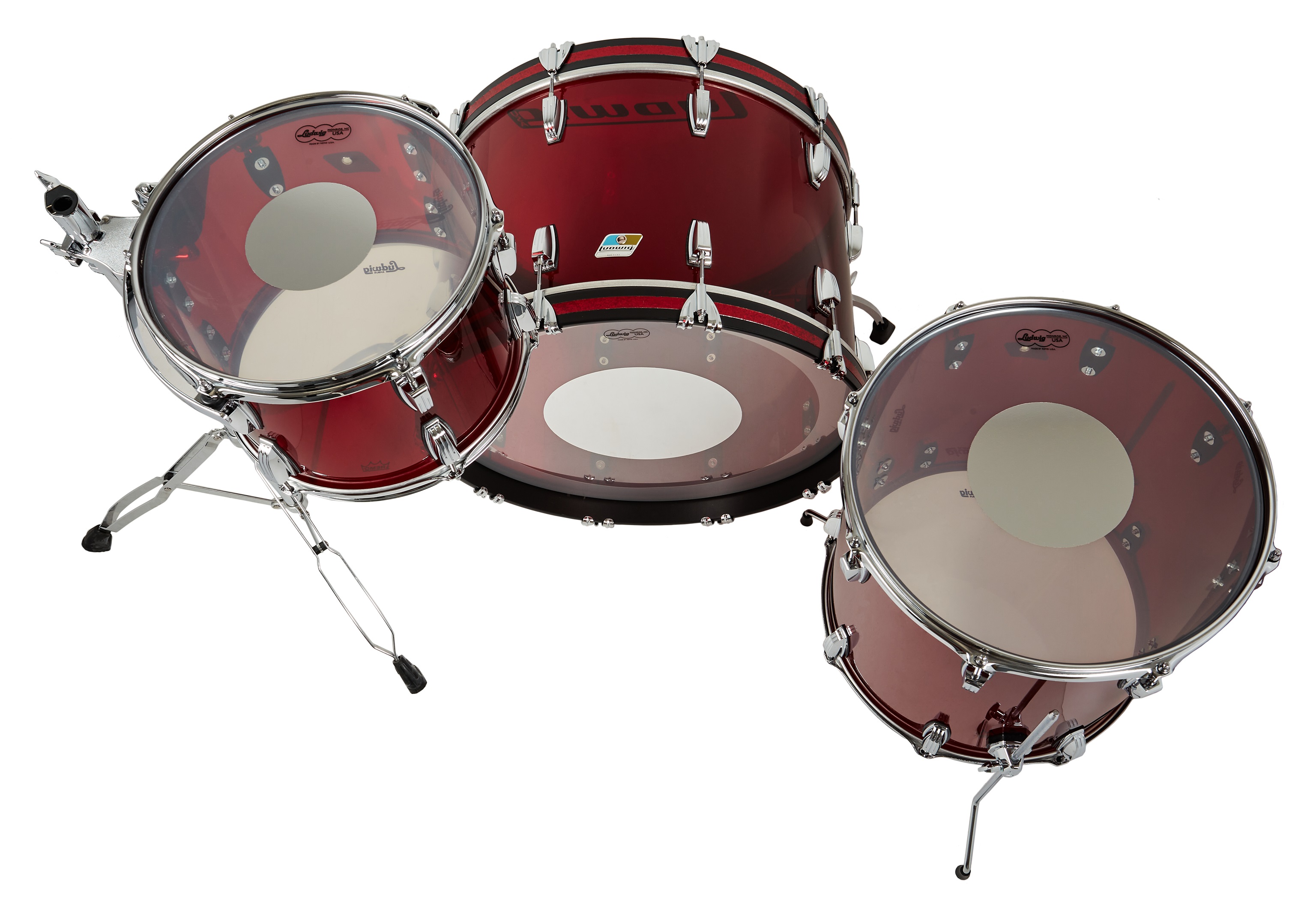 Ludwig Vistalite 50th Anniversary Probeat Red
