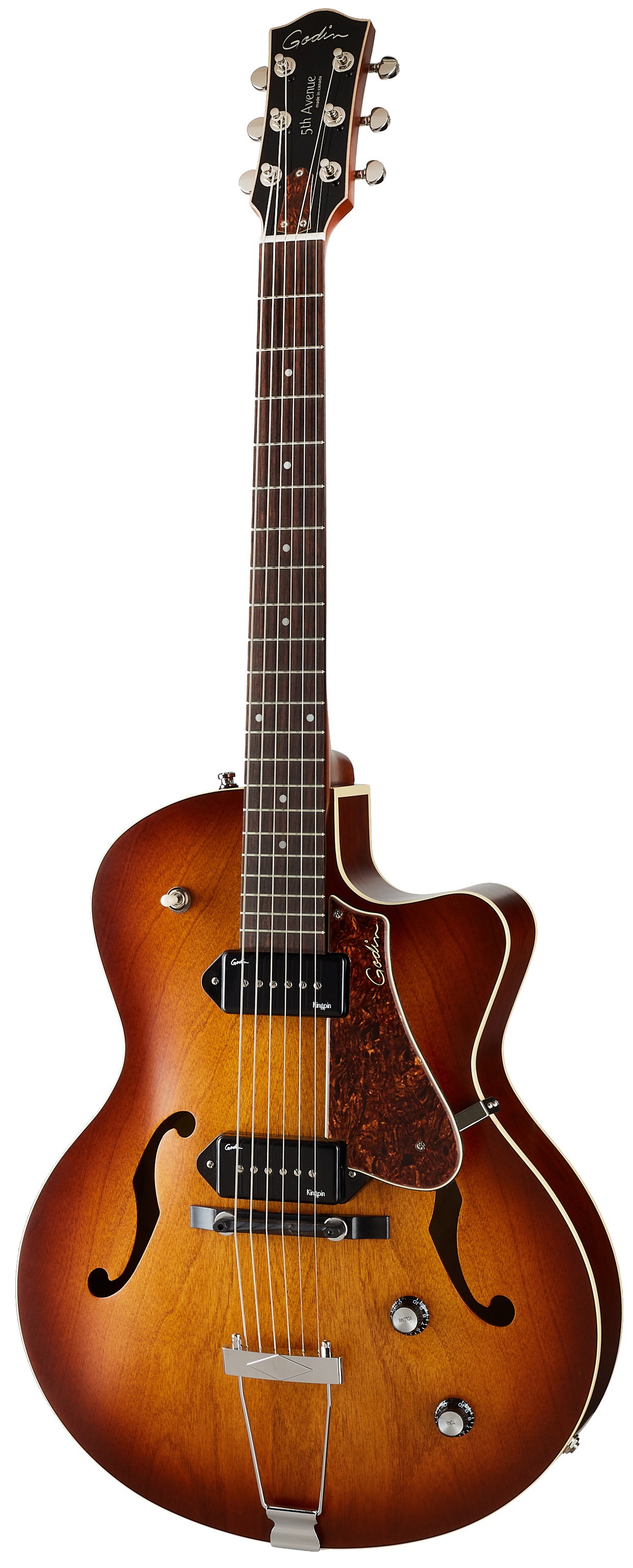 Godin 5th Avenue CW Kingpin II Cognac Burst