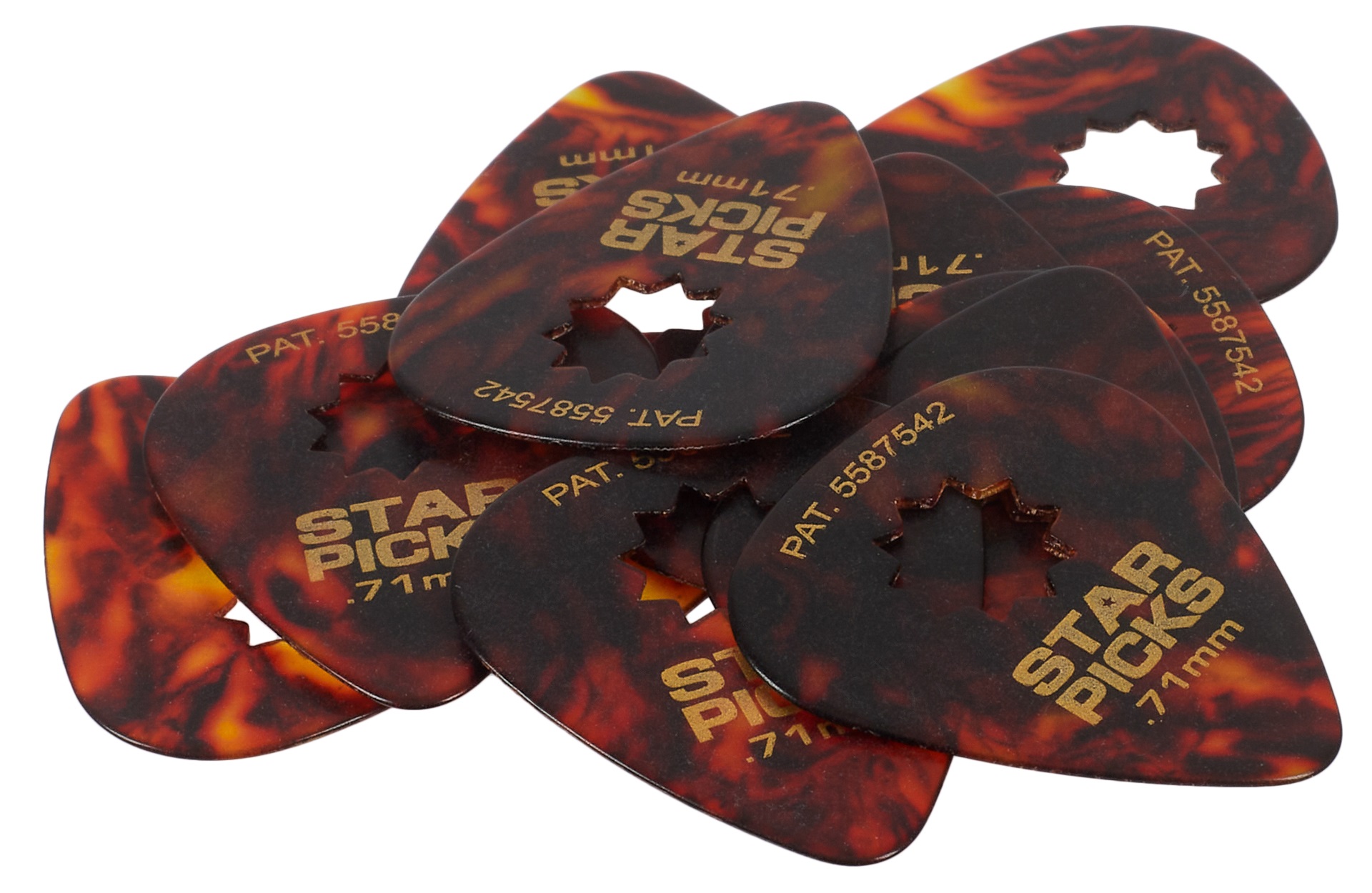 Star Picks Tortoise Shell Medium 0.71 mm