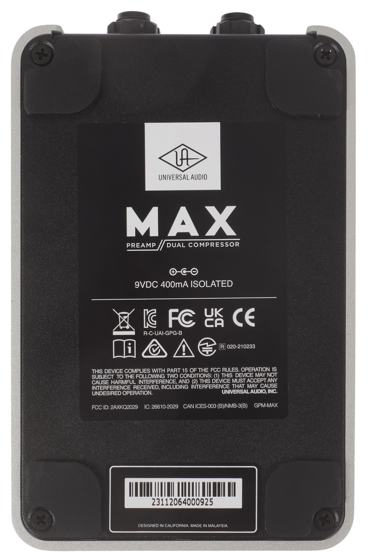 Universal Audio Max Preamp & Dual Compressor