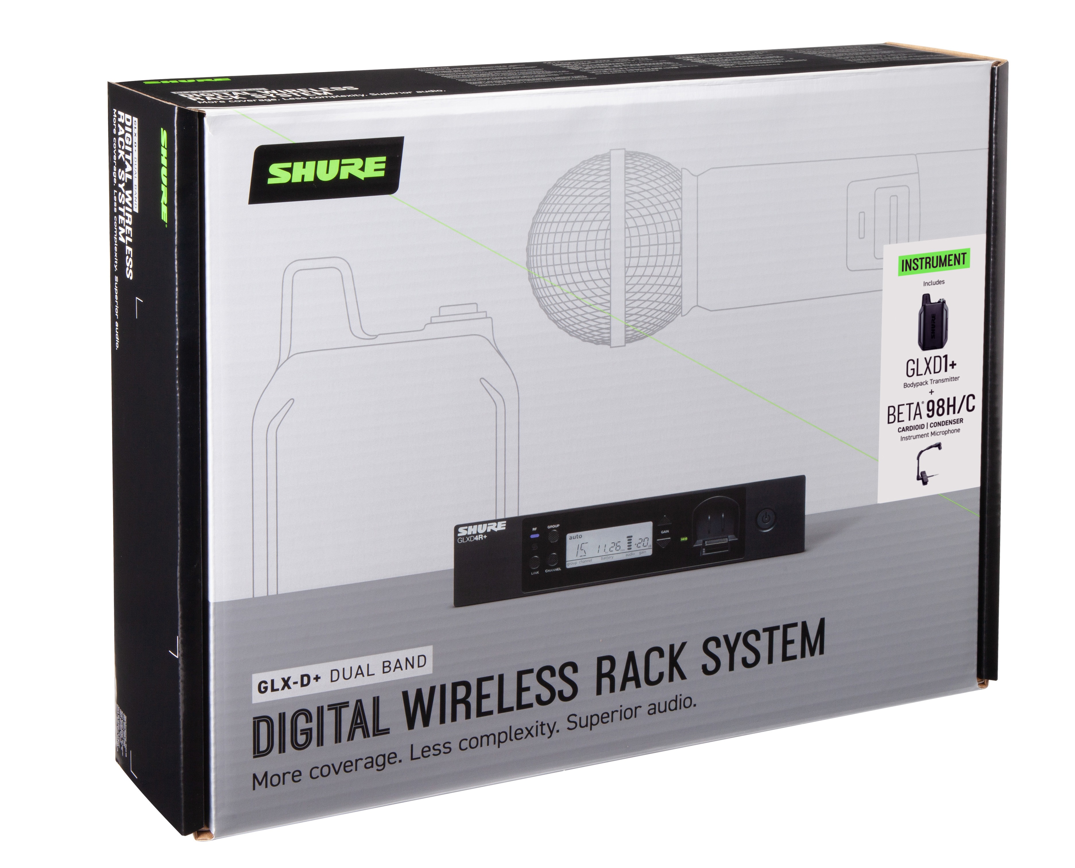 Shure GLXD14R+ INSTRUMENT SYSTEM W/BETA98H/C
