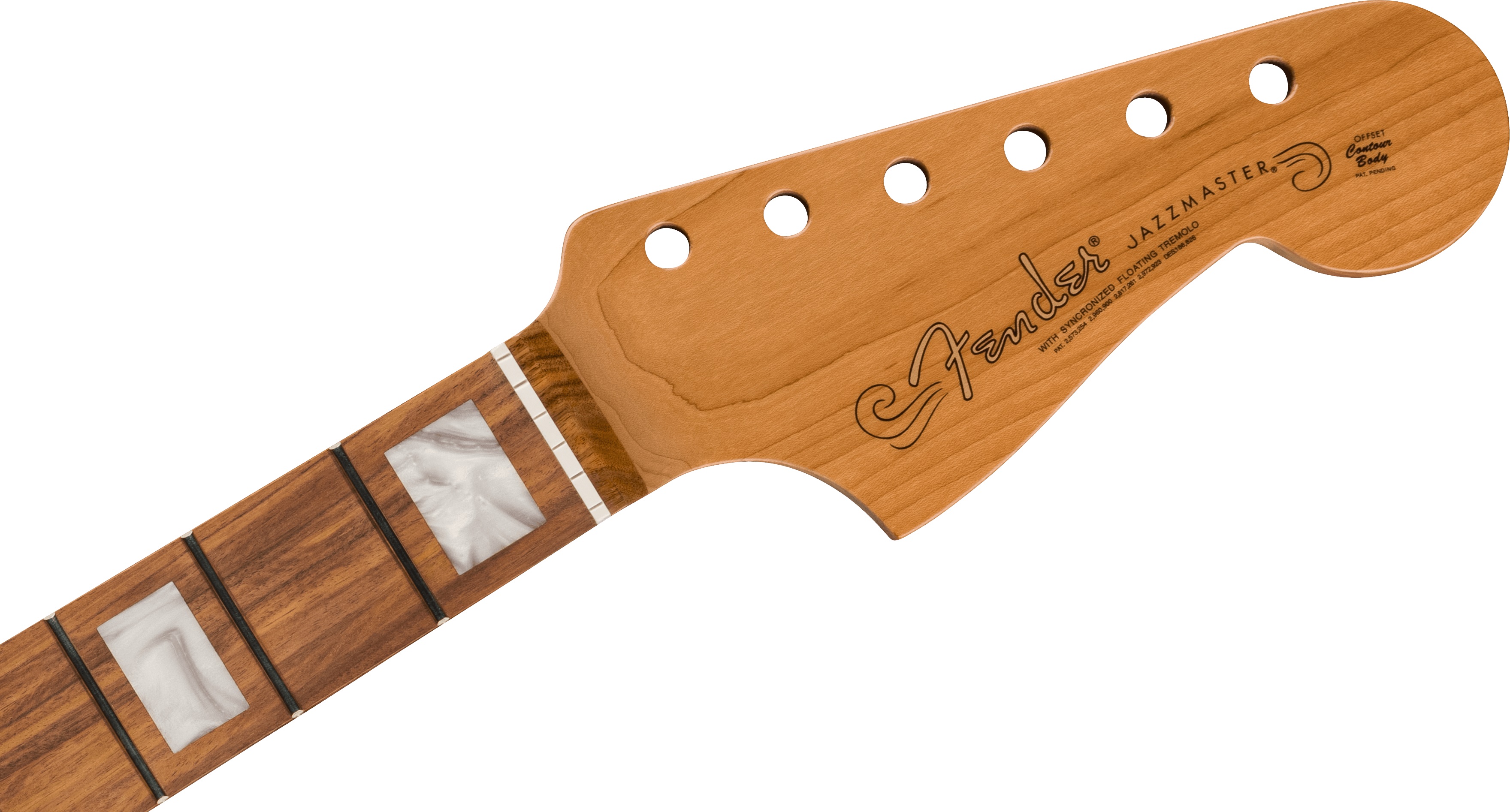 Fender Roasted Jazzmaster Neck, Block Inlays, 22 Medium Jumbo Frets, 9