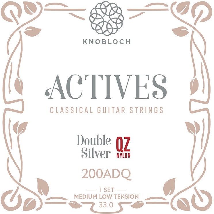 E-shop Knobloch ACTIVES Double Silver QZ Nylon Medium-Low Tension 33.0