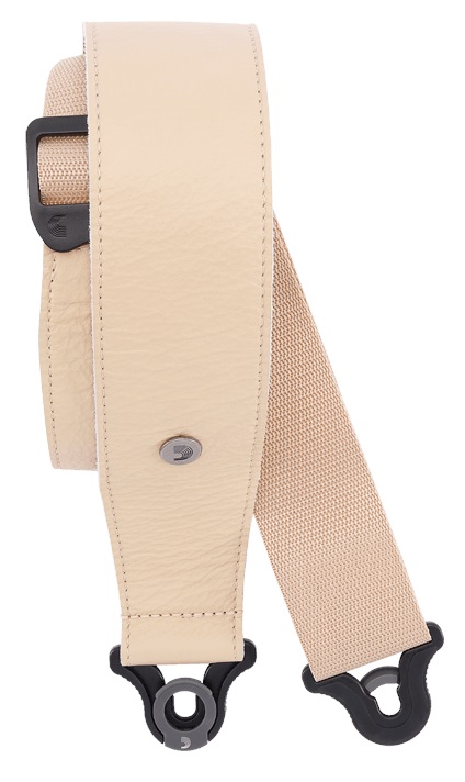 D'Addario Comfort Leather Auto Lock Guitar Strap Tan